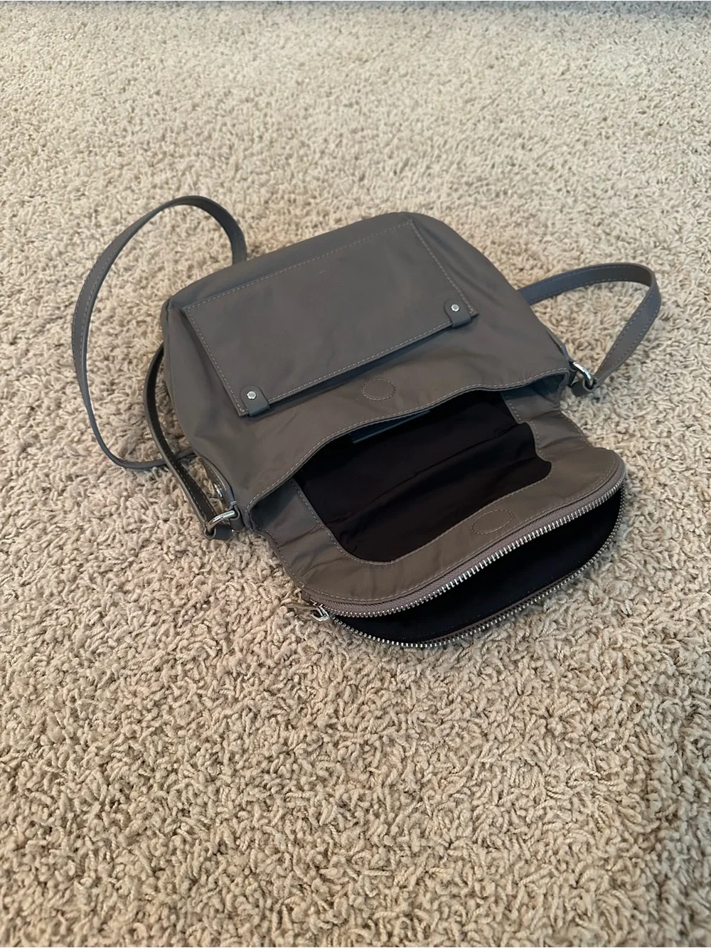 Marc Jacobs Brown Nylon Round Crossbody with Front Pocket